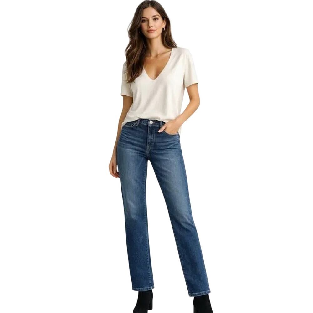 Able The High Rise Slim Straight Leg Medium Wash Jeans Women’s Size 29